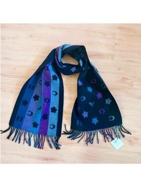 Coach Coach Stars Striped Print Muffler 100% Wool# 4623